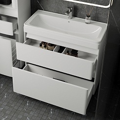 Style Line Тумба с раковиной напольная Атлантика 90, Люкс антискрейч, PLUS – фотография-3